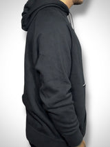 Nike Hoodie Nero con Zip Frontale e Swoosh Speed Logo