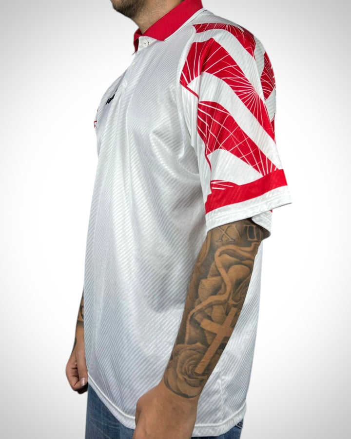 Maglia Puma training vintage 90s bianca e rossa