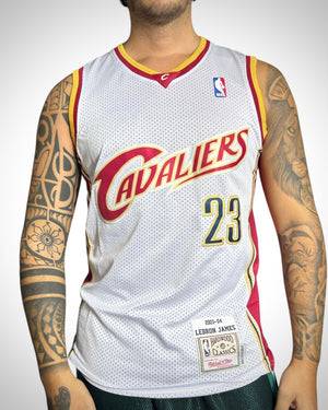 Canotta NBA Cleveland Cavaliers #23 LeBron James Vintage 2003-04 Hardwood Classics