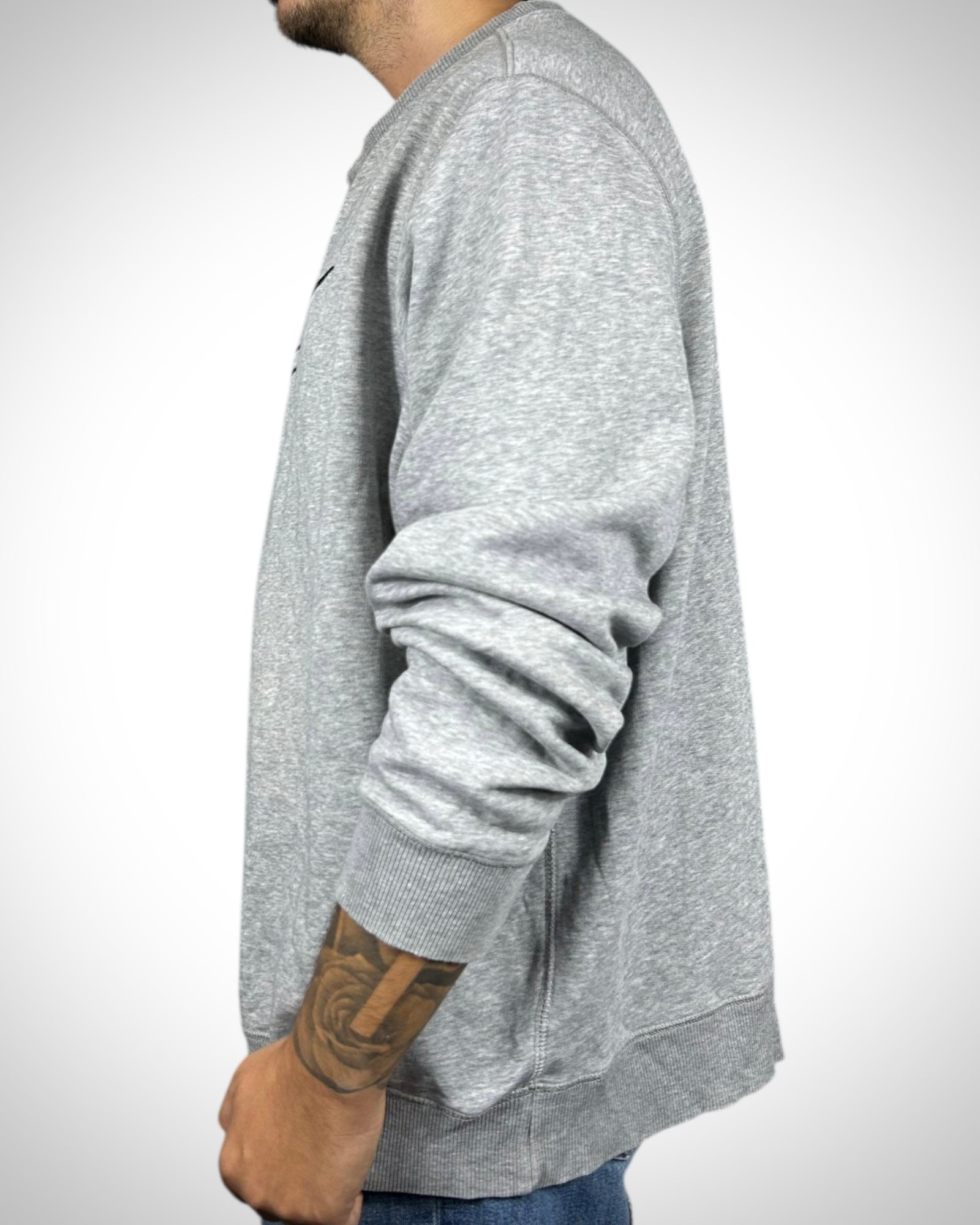 Felpa Vintage Nike Grigia con Swoosh Ricamato