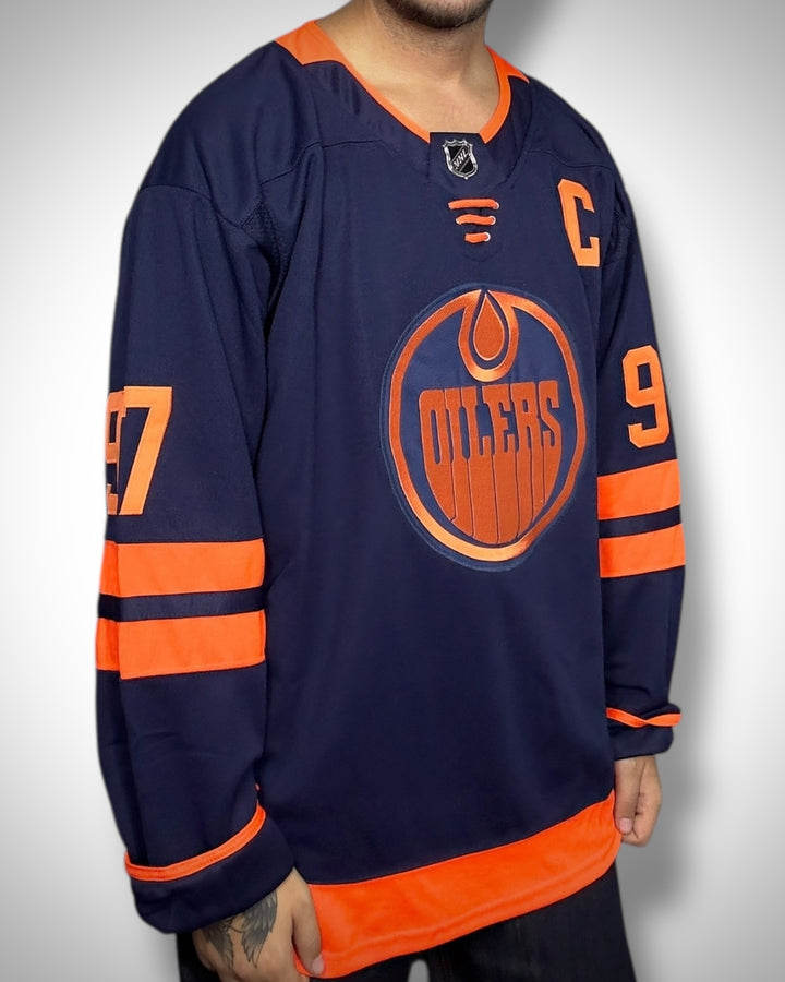 Maglia NHL Edmonton Oilers McDavid #97 Alternate Navy Jersey