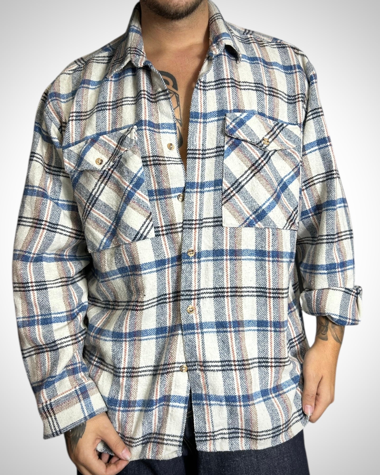 Vintage Check Shirt Light Tone MISTO LANA