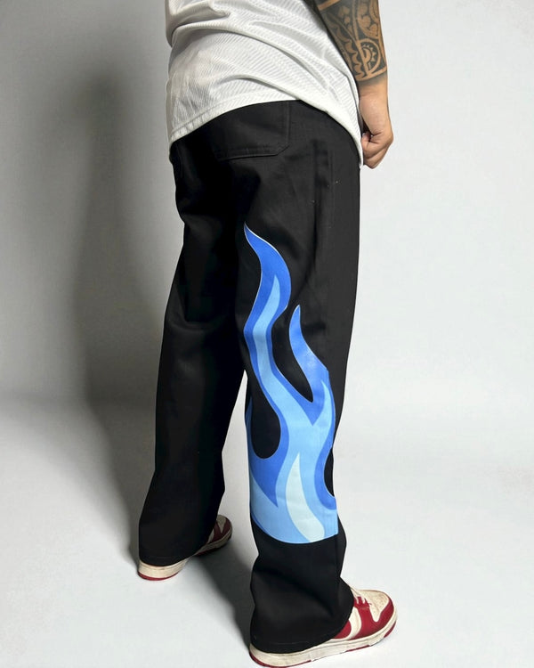 Jeans Karl Kani Reworked “Blue Flame Graphic”