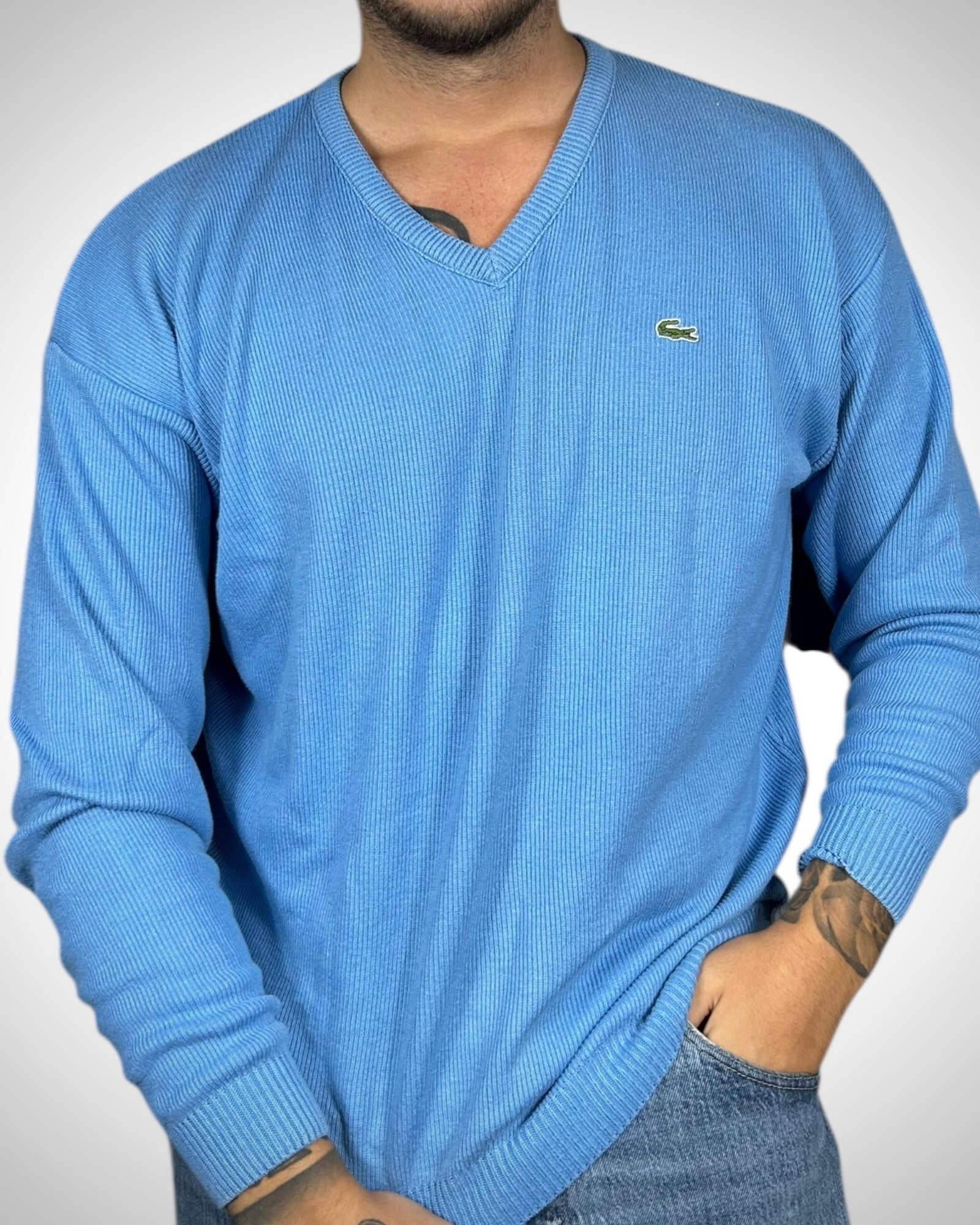 Maglione Vintage Lacoste Azzurro