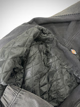 Giubbotto Dickies Vintage Stone Washed Nero con Cappuccio – Custom Rework Quilted Jacket