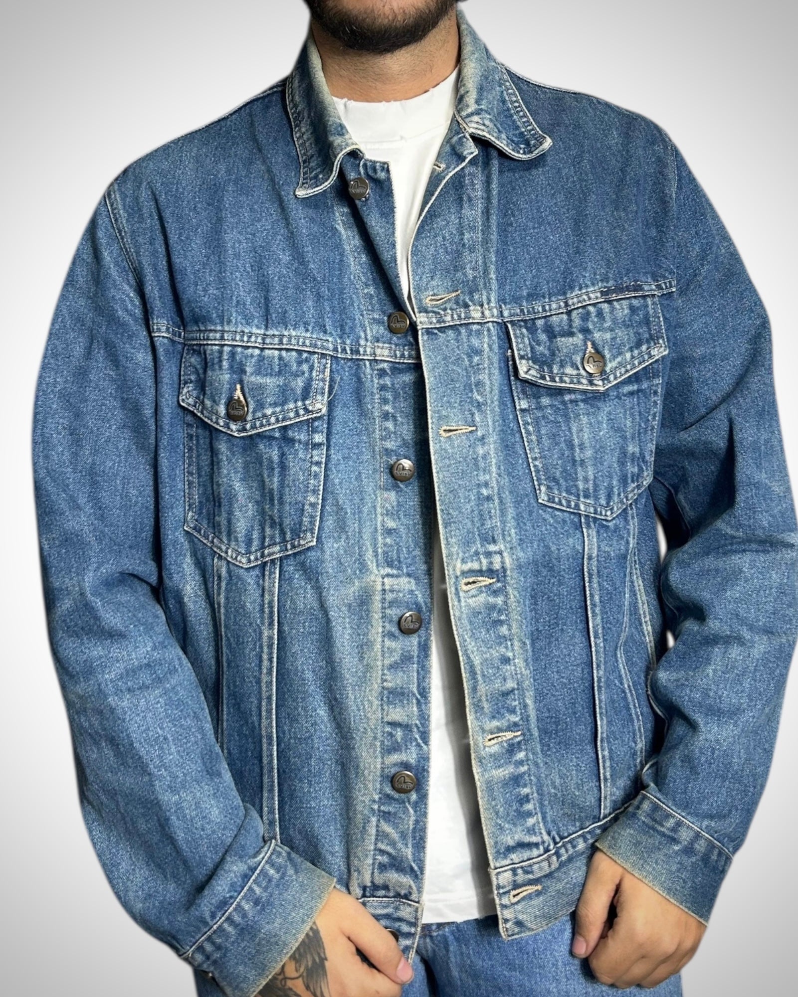 Giacca Evisu Reworked “Blue Metallic – Destroyed Effect”