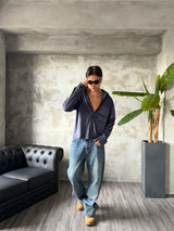 Camicia Suede Blue
