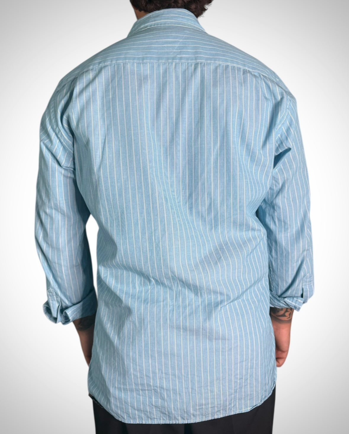 Camicia Tommy Hilfiger – Azzurra a Righe Bianche (Cotone 80’s Ply)