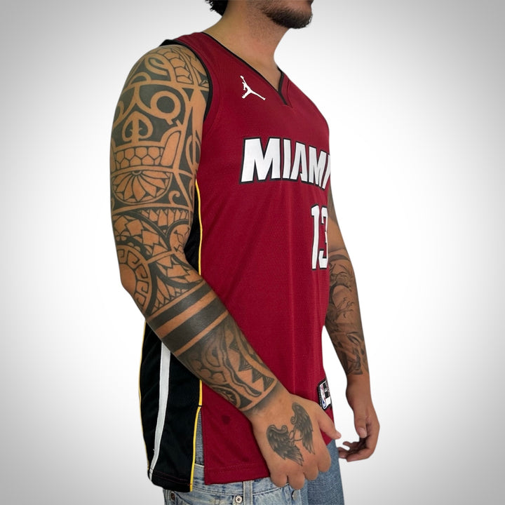 Maglia NBA Miami Heat #13 Bam Adebayo Jordan Brand Statement Edition