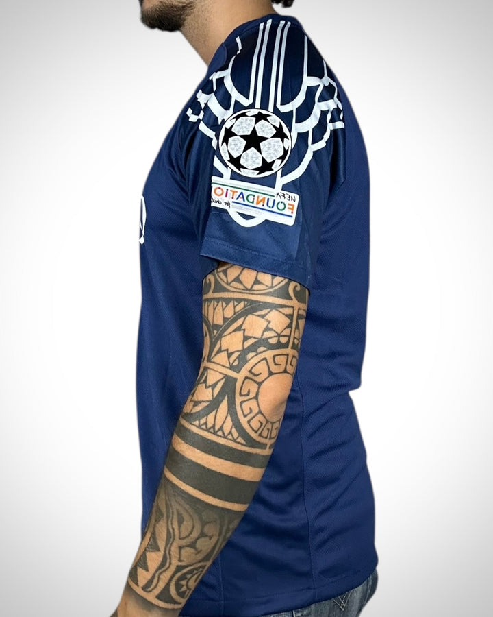 Maglia PSG Jordan Champions League Ousmane Dembélé #10 Blu