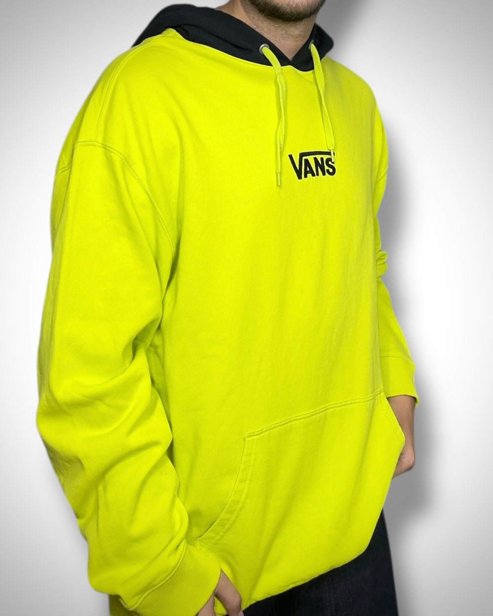 Felpa Vintage Vans Hoodie Giallo Fluo – Off The Wall Edition