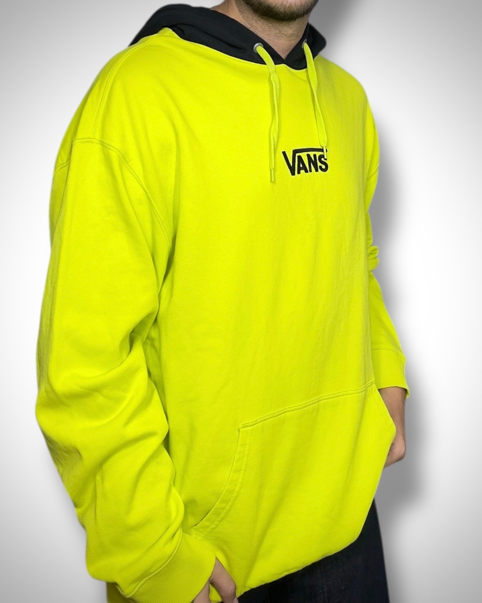 Felpa Vintage Vans Hoodie Giallo Fluo – Off The Wall Edition