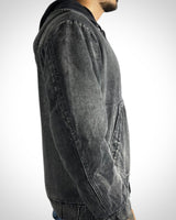 Giubbotto Dickies Vintage Stone Washed Nero con Cappuccio – Custom Rework Quilted Jacket