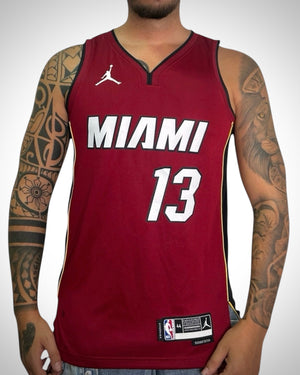 Maglia NBA Miami Heat #13 Bam Adebayo Jordan Brand Statement Edition