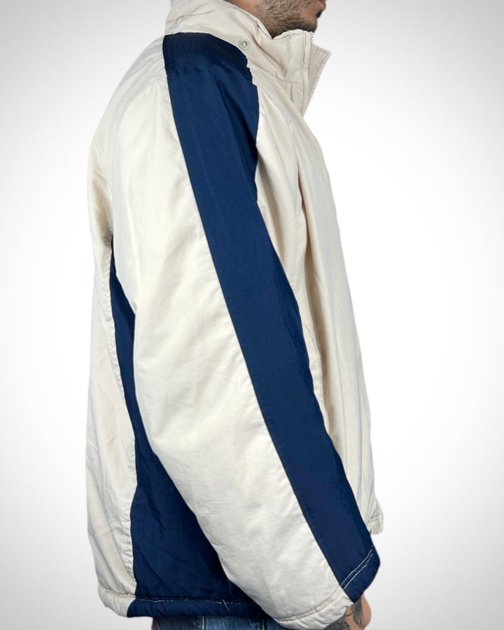 Giubbotto Vintage Nike Bicolor Beige e Blu Navy