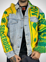 Vintage Denim Jacket Reworked “Soccer Australia”