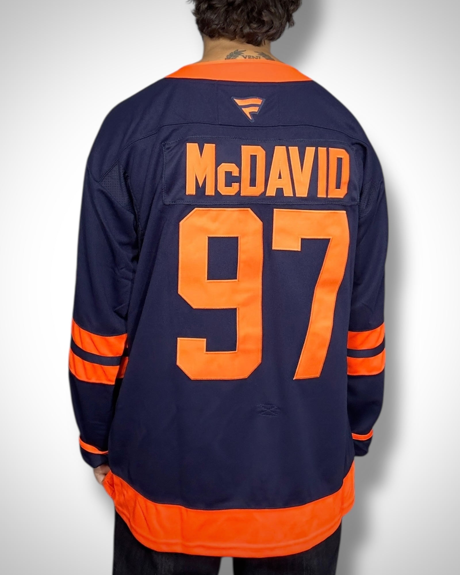 Maglia NHL Edmonton Oilers McDavid #97 Alternate Navy Jersey
