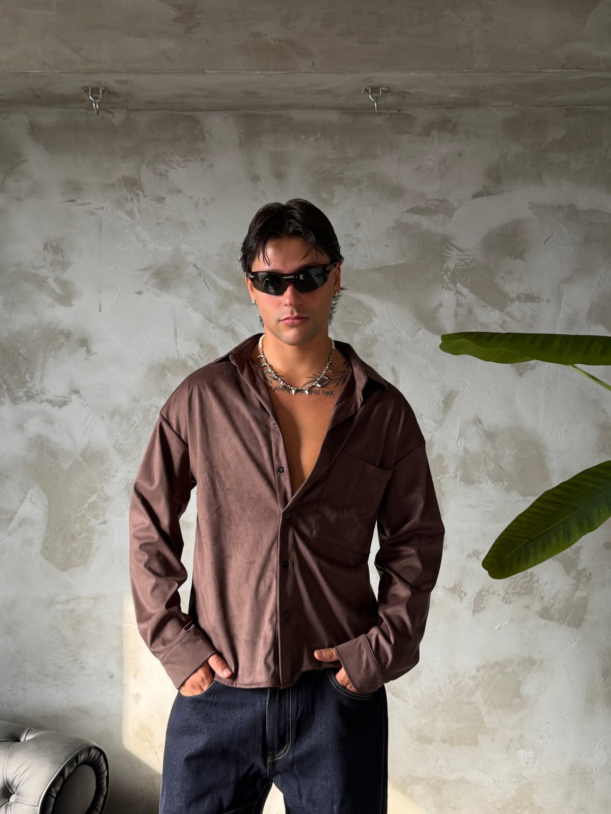 Camicia Suede Brown