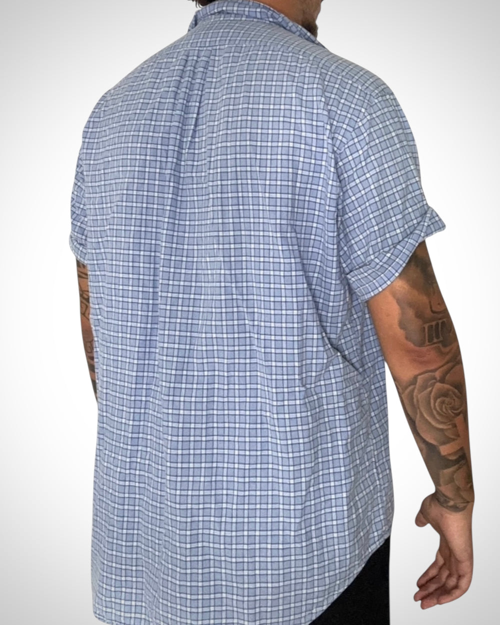 Camicia Ralph Lauren “Blake” Mezza Manica, Quadretti Azzurri e Bianchi