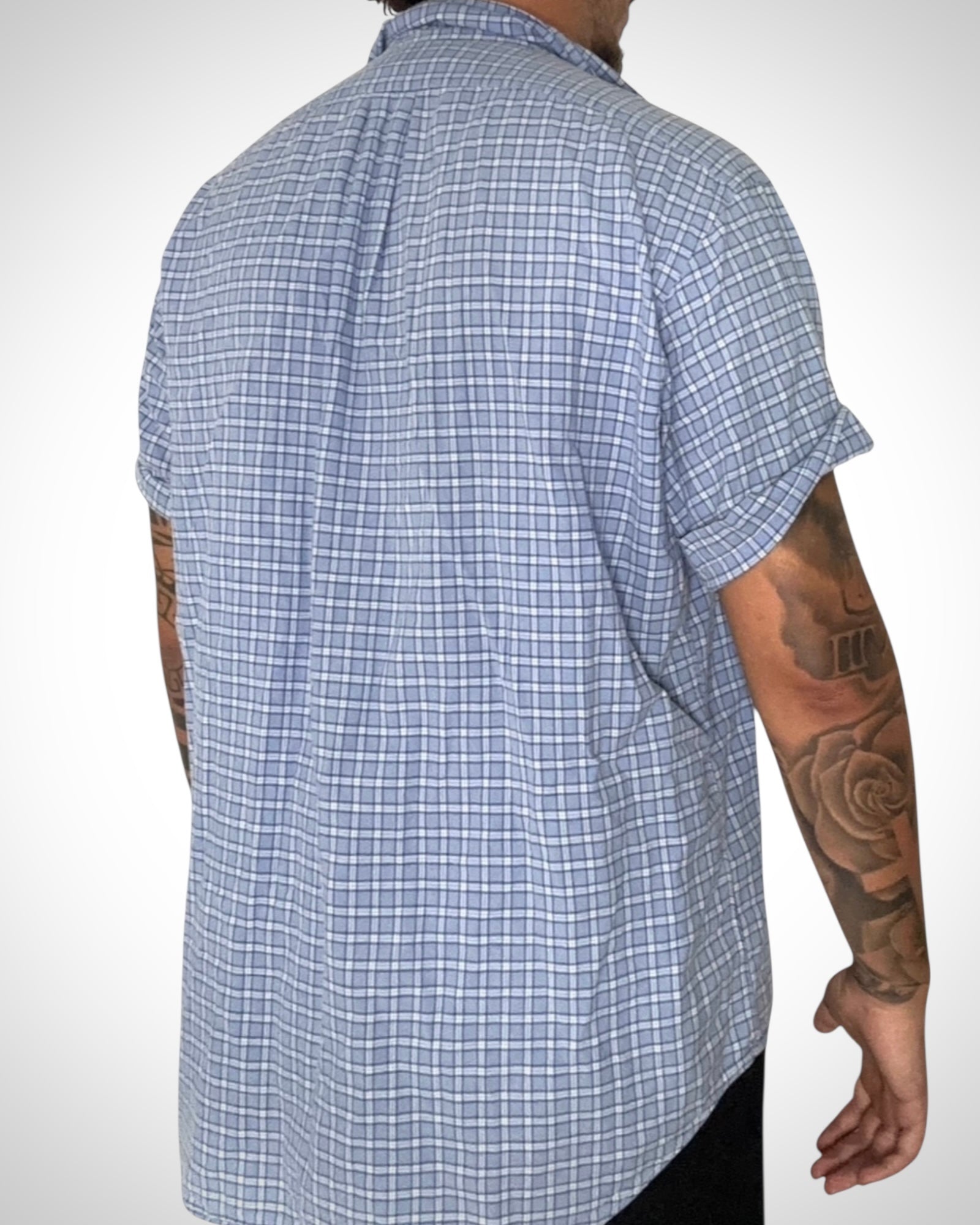 Camicia Ralph Lauren “Blake” Mezza Manica, Quadretti Azzurri e Bianchi