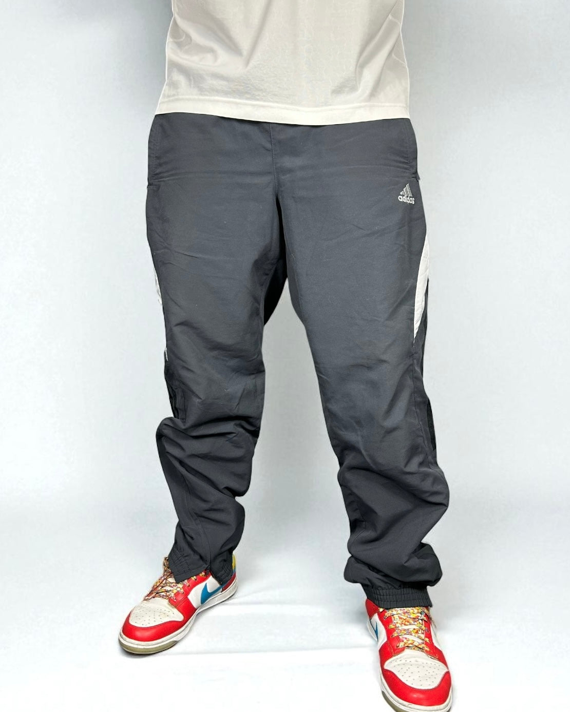 Vintage Adidas Track Pants Black & White 2000s — Speed Line