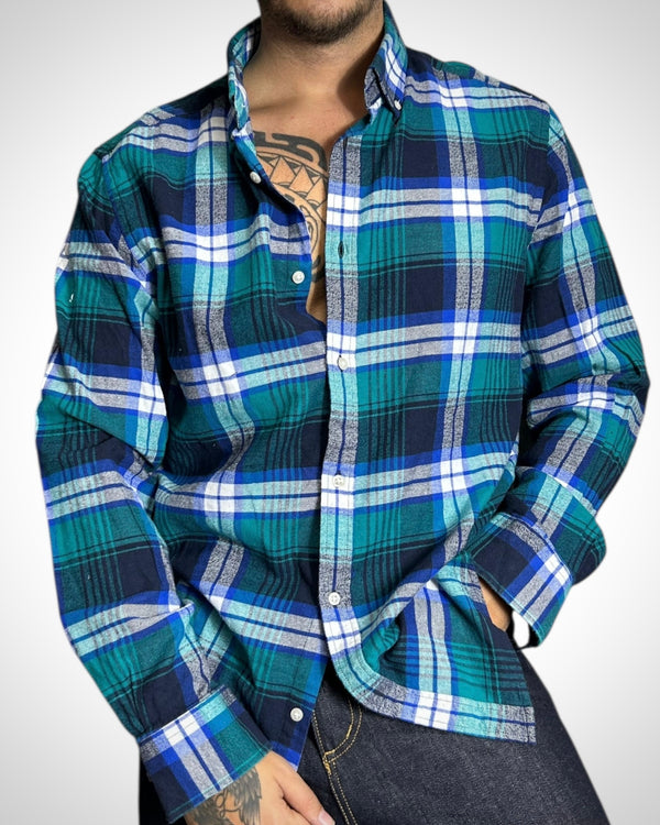 Vintage Check Shirt Blue Green