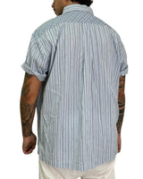Camicia Tommy Hilfiger a Mezza Manica – Righe Neutre (80’s 2-Ply Fabric)