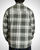 Vintage Check Padded Shirt Military Tone Interno piumino