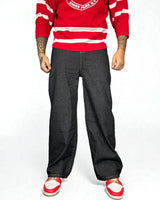 Jeans Denim Baggy con Grafica Orientale su Retro
