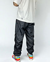 Vintage Puma Track Pants Black 90s — Teal Logo Edition