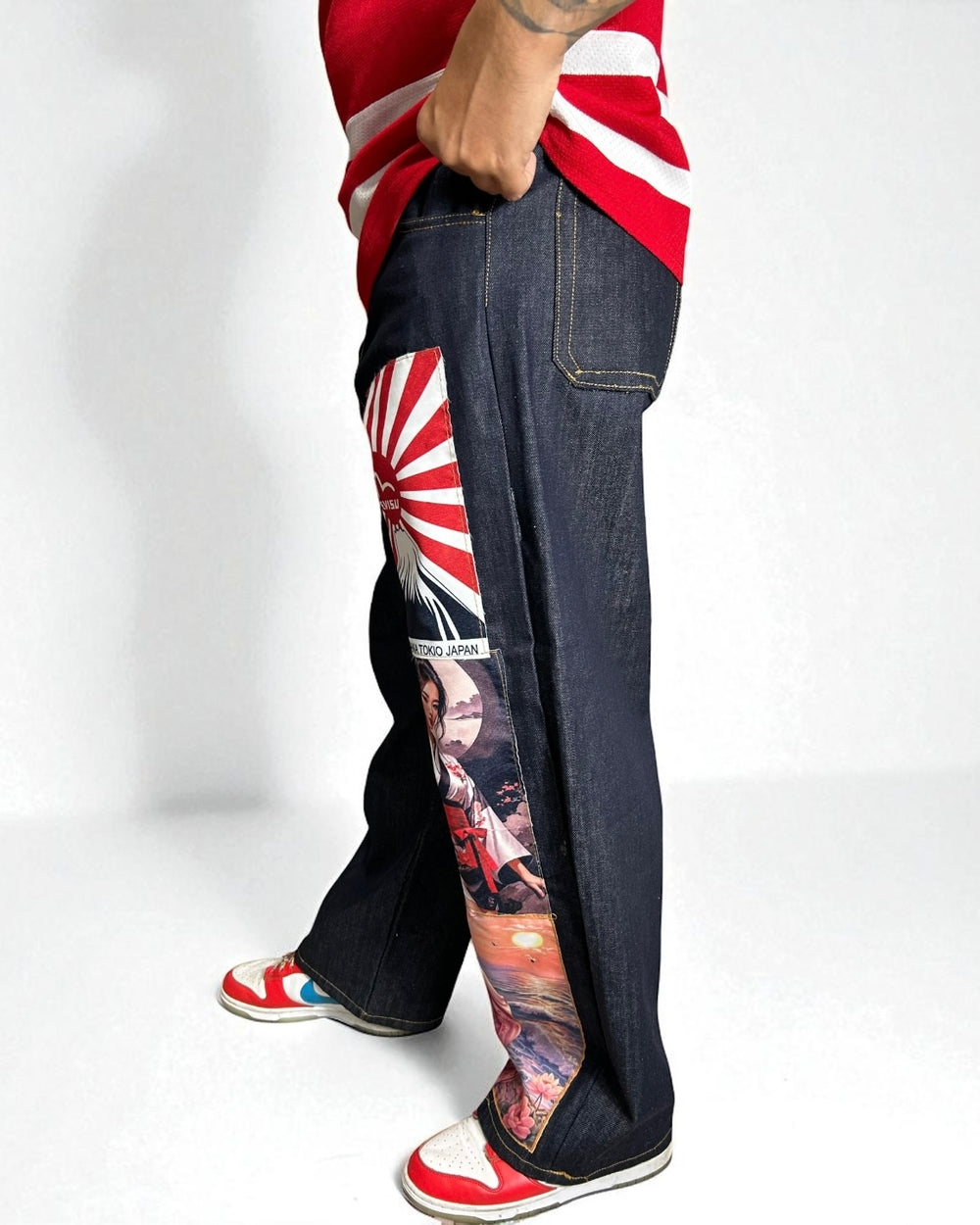 Reworked Evisu “Geisha Rising Sun”