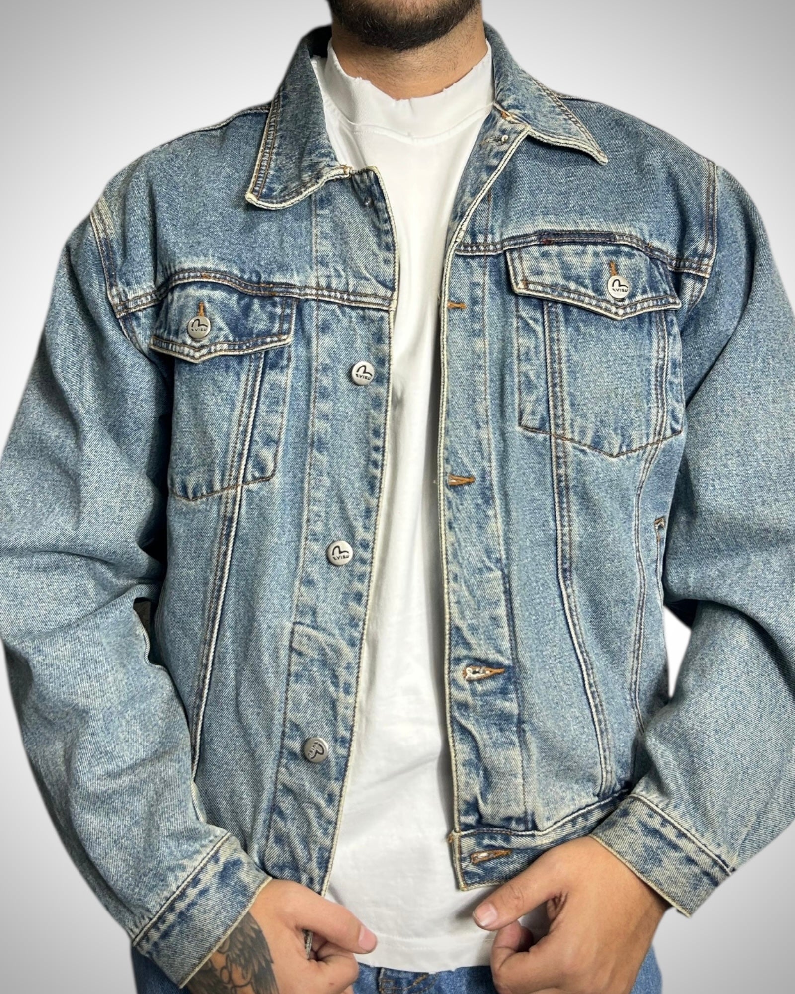 Giacca Evisu Reworked “Green Metallic – Destroyed Effect”