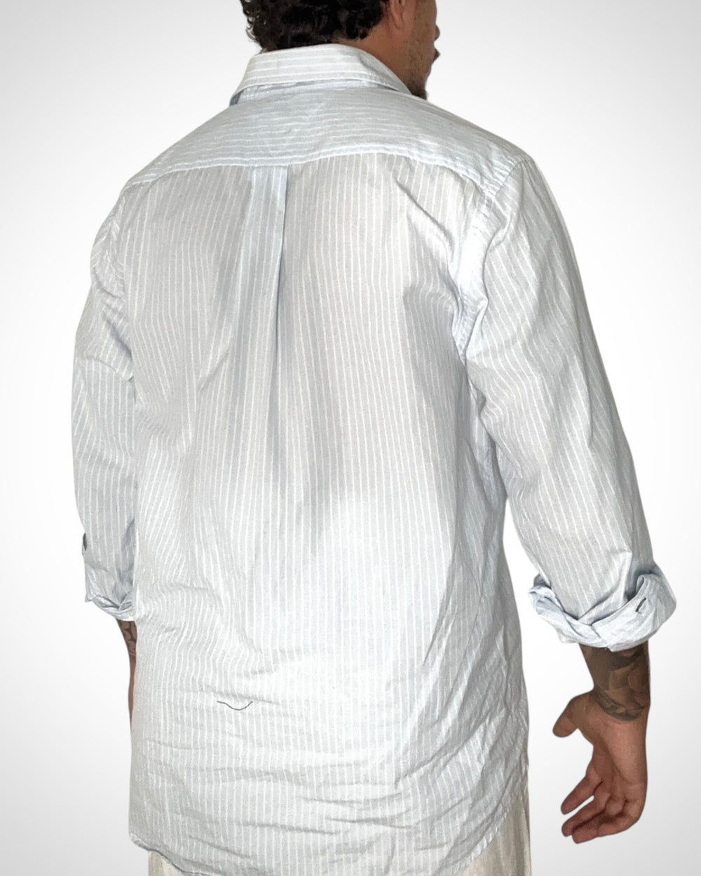 Camicia T.hilfiger righe sottili azzurrine