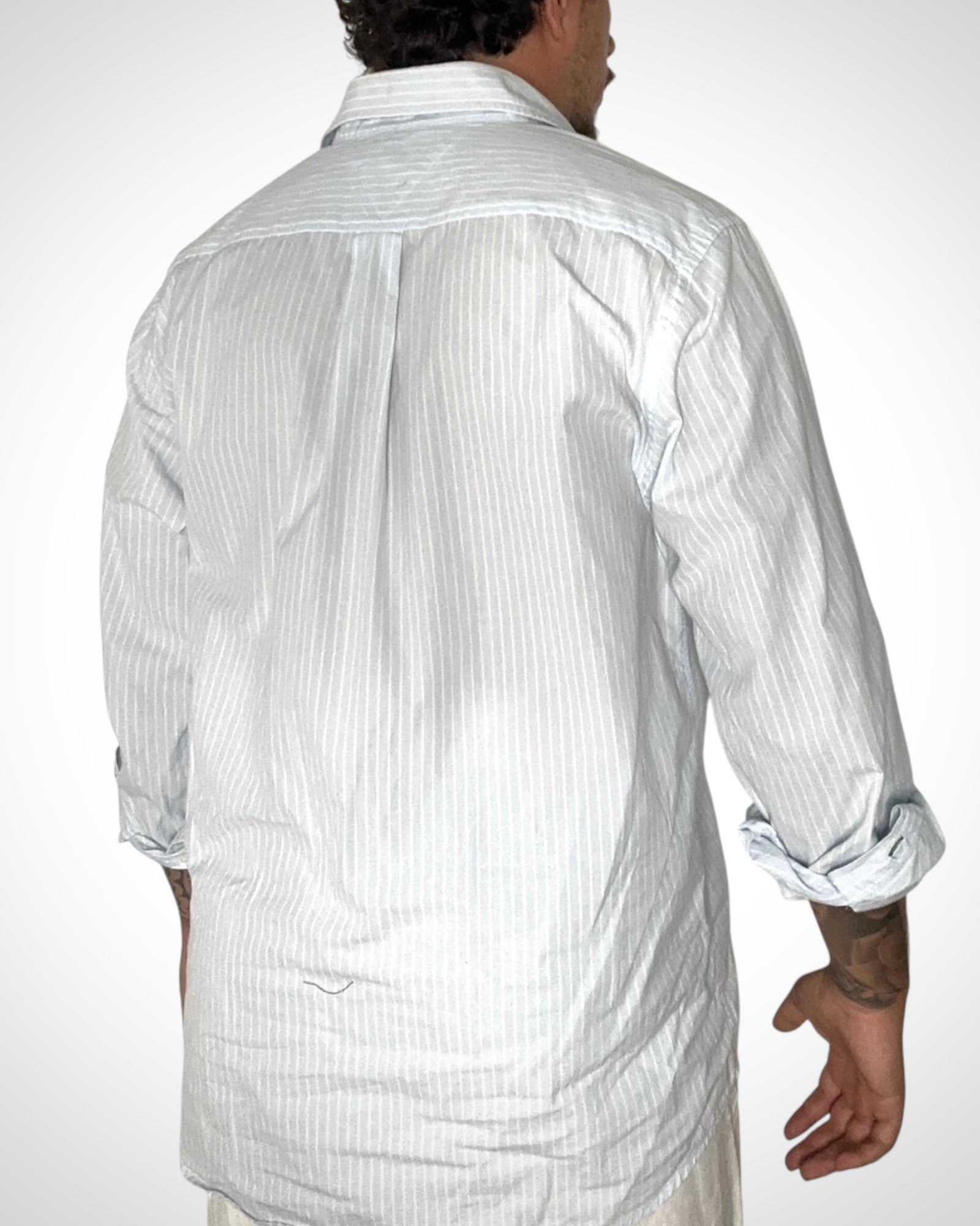 Camicia T.hilfiger righe sottili azzurrine