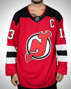 Maglia NHL Fanatics New Jersey Devils Nico Hischier #13 Rossa