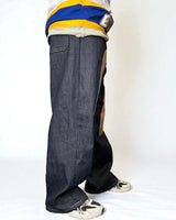 Jeans Reworked Evisu Denim Baggy con Gabbiano Oro
