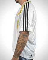 Maglia Adidas vintage bianca dettagli oro 2000s