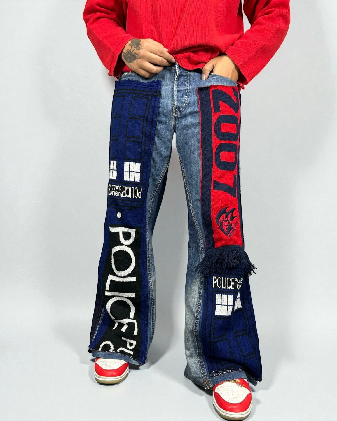 Levi’s Reworked Denim “Red & Blue Scarf Edition