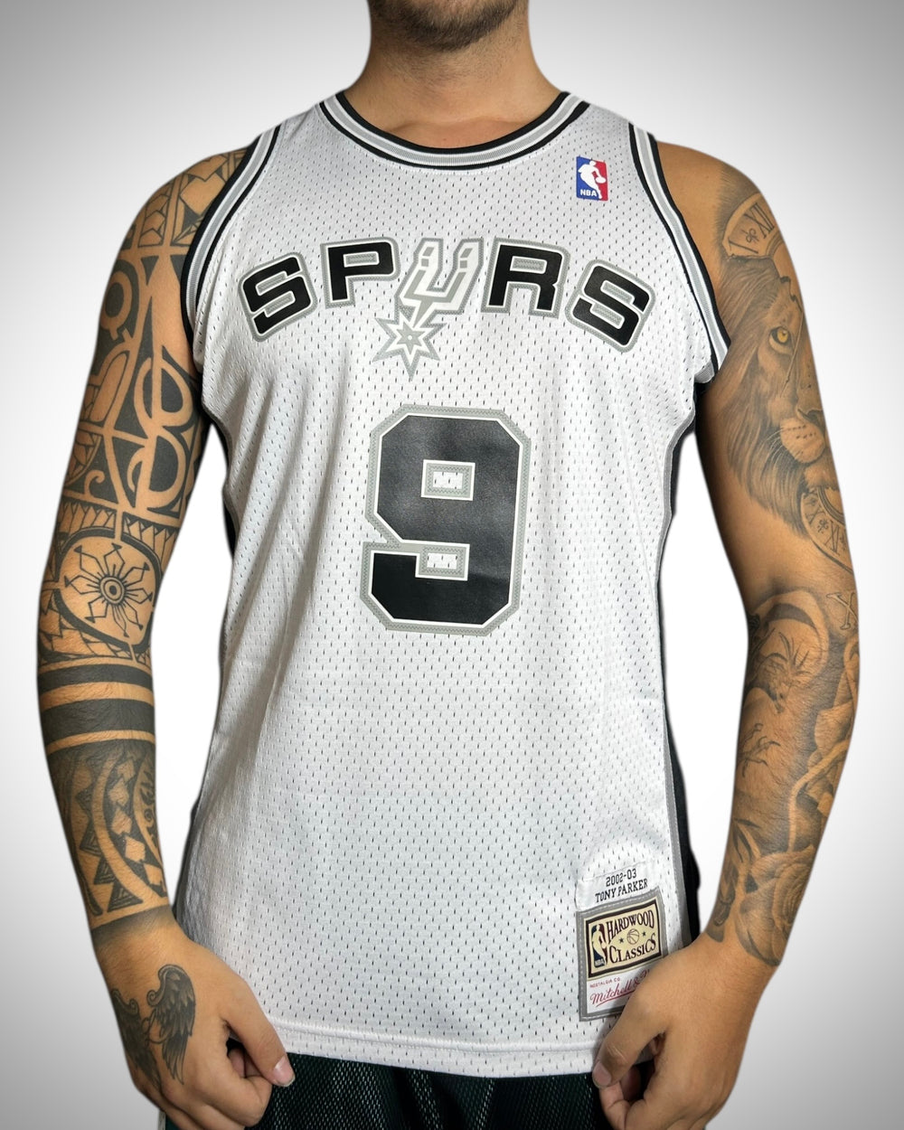 Canotta NBA San Antonio Spurs #9 Tony Parker Vintage 2002-03 Hardwood Classics