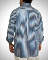 Camicia Tommy Hilfiger a Righe Blu, Bianche e Azzurre